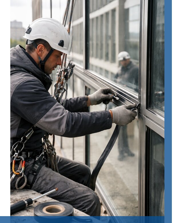 Ремонт витражных конструкций в Североморске от 3744 р. | ВЫСОТНИК-Свм