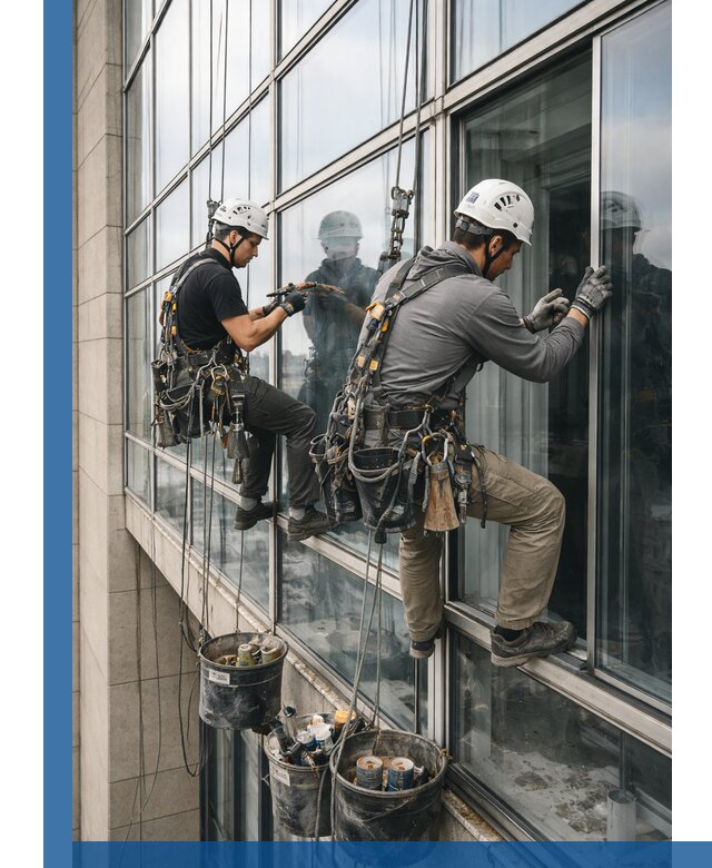 Ремонт витражных конструкций и фасадного остекления в Североморске