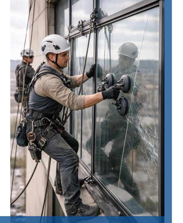 Замена стекла в витраже в Североморске под ключ от 9092 р. | ВЫСОТНИК-Свм