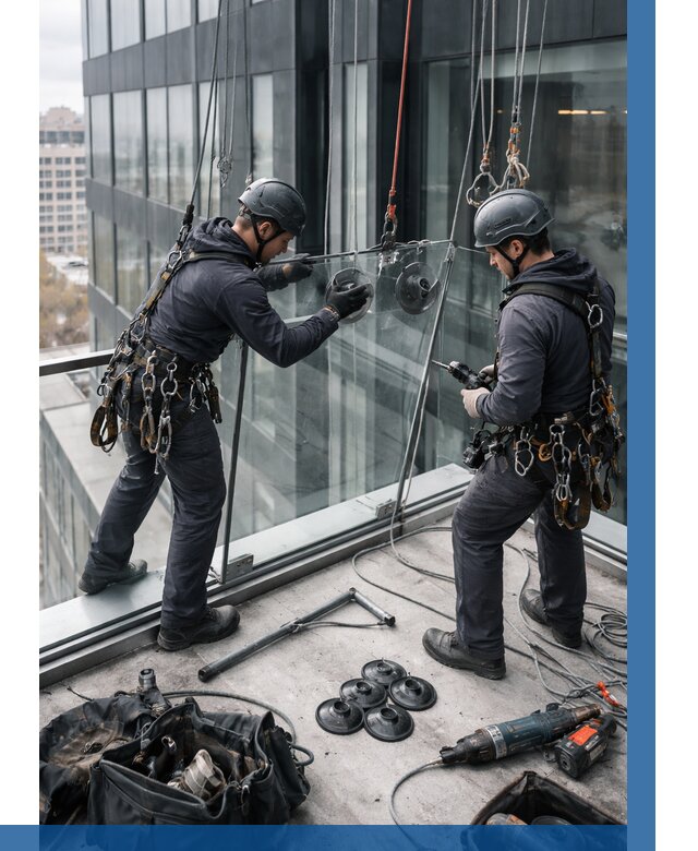 Монтаж стеклянных ограждений в Североморске от 2674 р. | ВЫСОТНИК-Свм