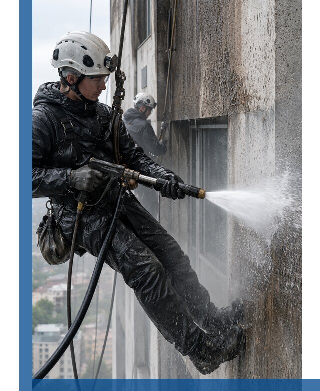 Гидроструйная очистка фасадов и конструкций в Североморске