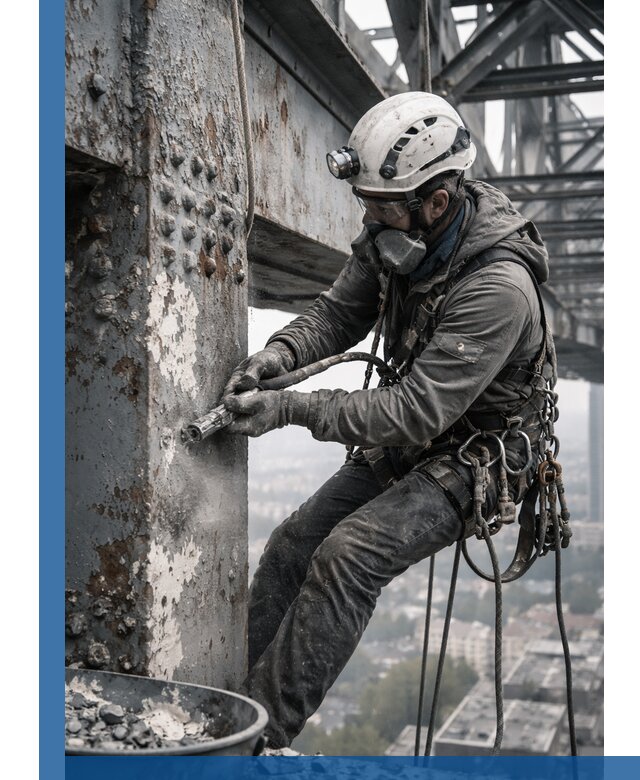 Удаление старой краски с металлических конструкций в Североморске