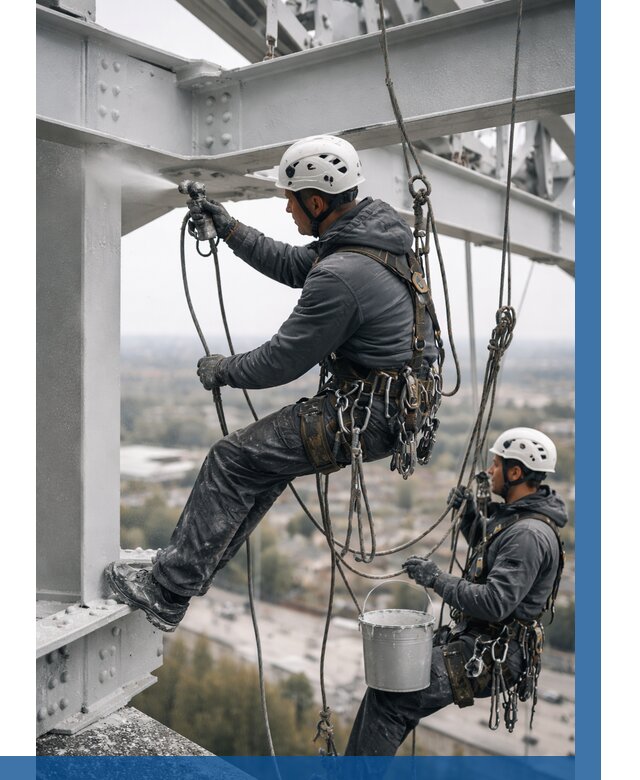 Покраска металлоконструкций на высоте в Североморске 374 р |ВЫСОТНИК-Свм
