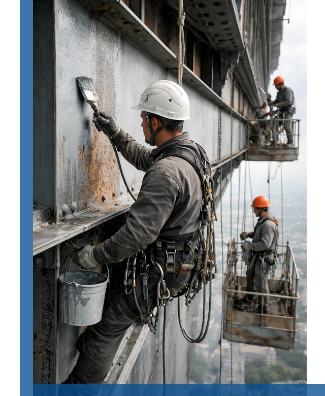 Покраска металлоконструкций на высоте в Североморске профессионально