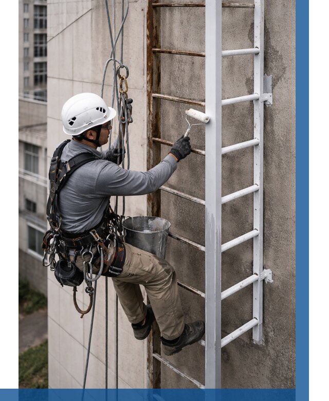 Покраска пожарных лестниц в Североморске от 4814 р. | ВЫСОТНИК-Свм
