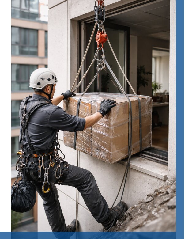 Подъем груза через окно в Североморске от 4814 р. | ВЫСОТНИК-Свм