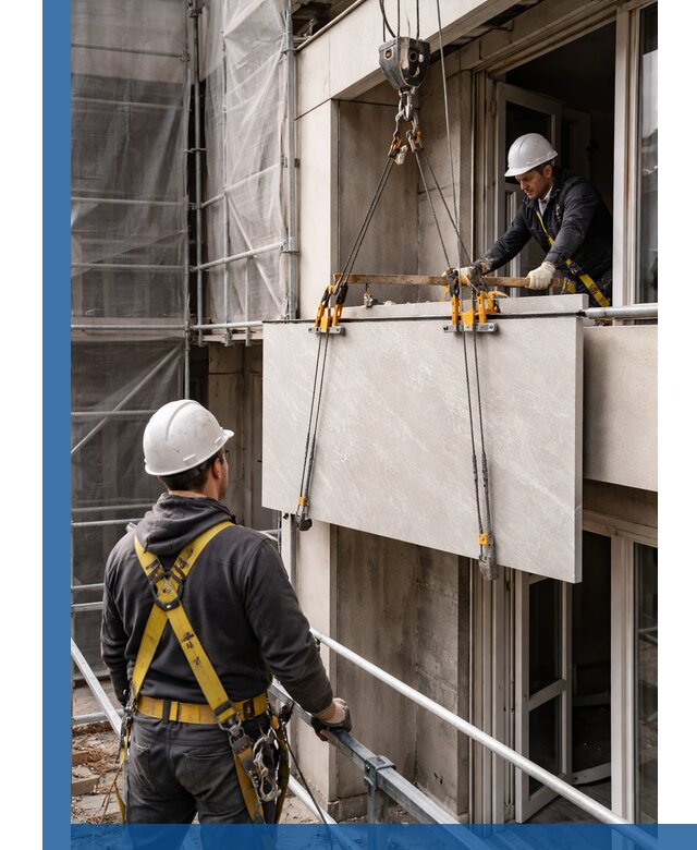 Подъем керамогранита на этаж в Североморске грузчиками и техникой