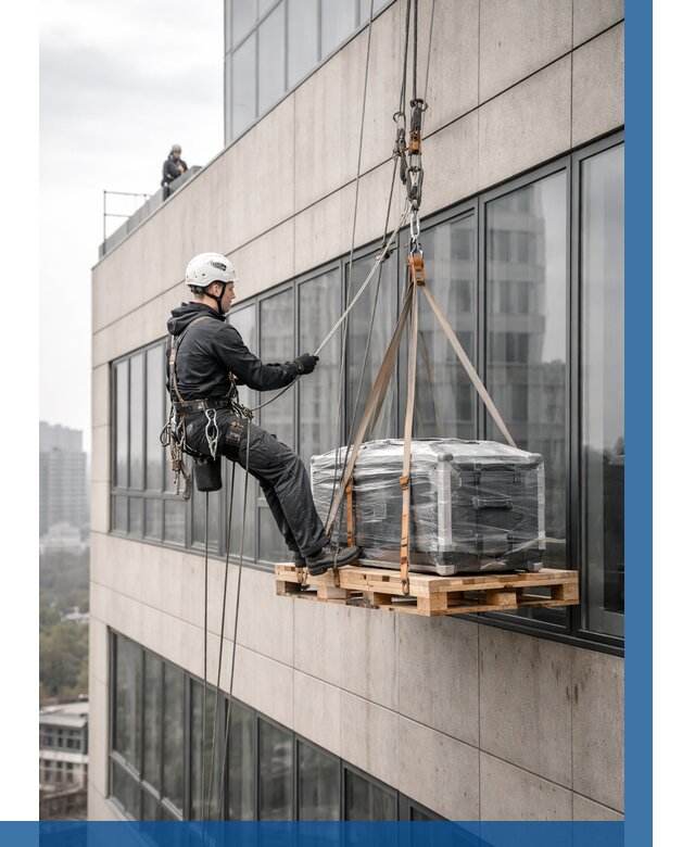 Спуск груза по фасаду в Североморске от 3744 р. | ВЫСОТНИК-Свм