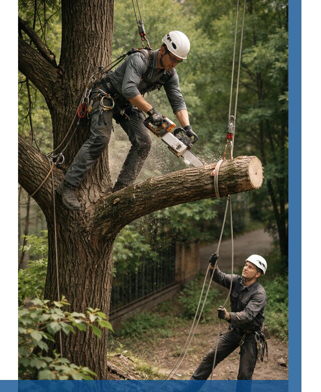 Спил деревьев альпинистами в Североморске от 8558 р. | ВЫСОТНИК-Свм