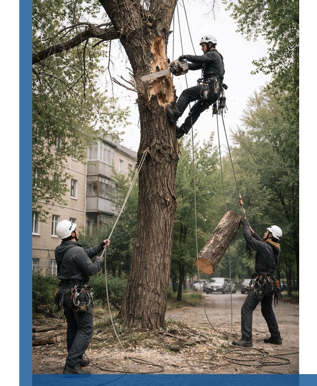 Срочное удаление аварийных деревьев в Североморске с гарантией безопасности