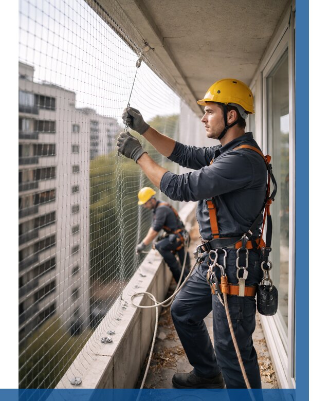 Монтаж сетки от птиц в Североморске от 4814 р. | ВЫСОТНИК-Свм