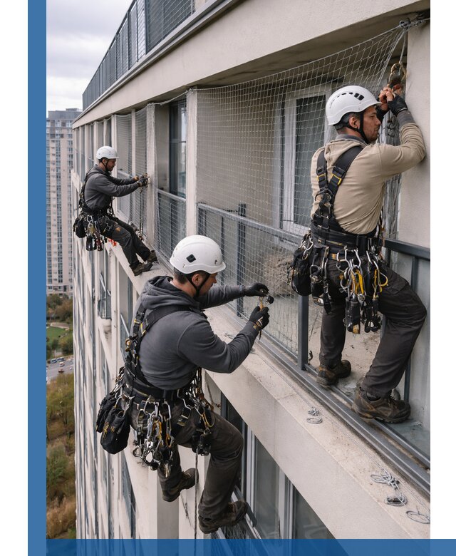 Профессиональный монтаж защитной сетки от птиц в Североморске