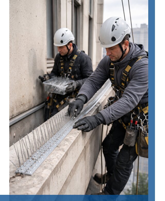 Установка шипов от птиц в Североморске от 909 р. | ВЫСОТНИК-Свм